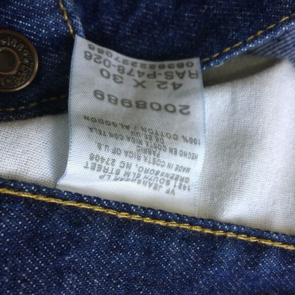 Lee Men's Regular Fit Jeans Dark Wash 100% Cotton Size 42x30 - Picture 6 of 7